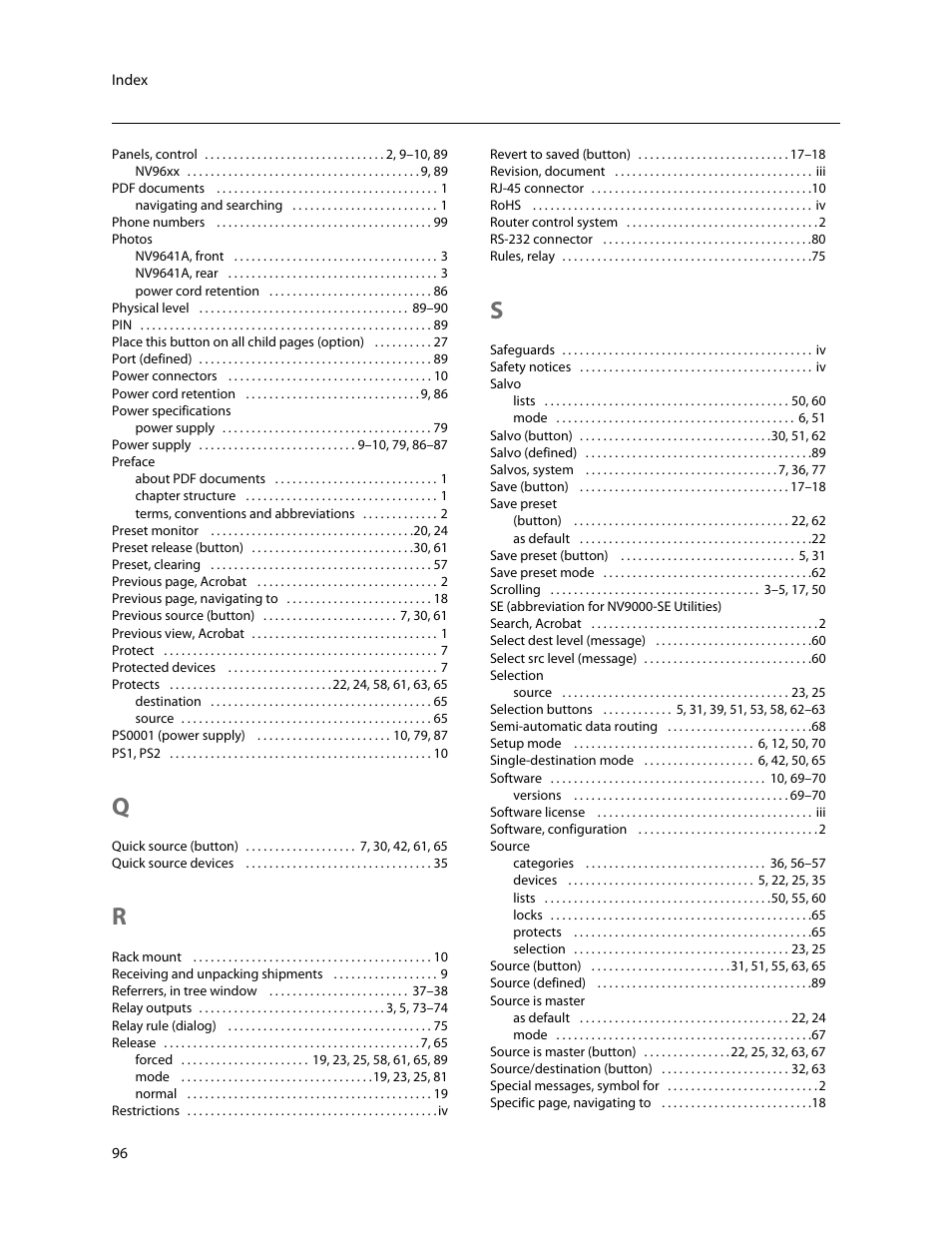 Grass Valley NV9641A v.1.0 User Manual | Page 106 / 110