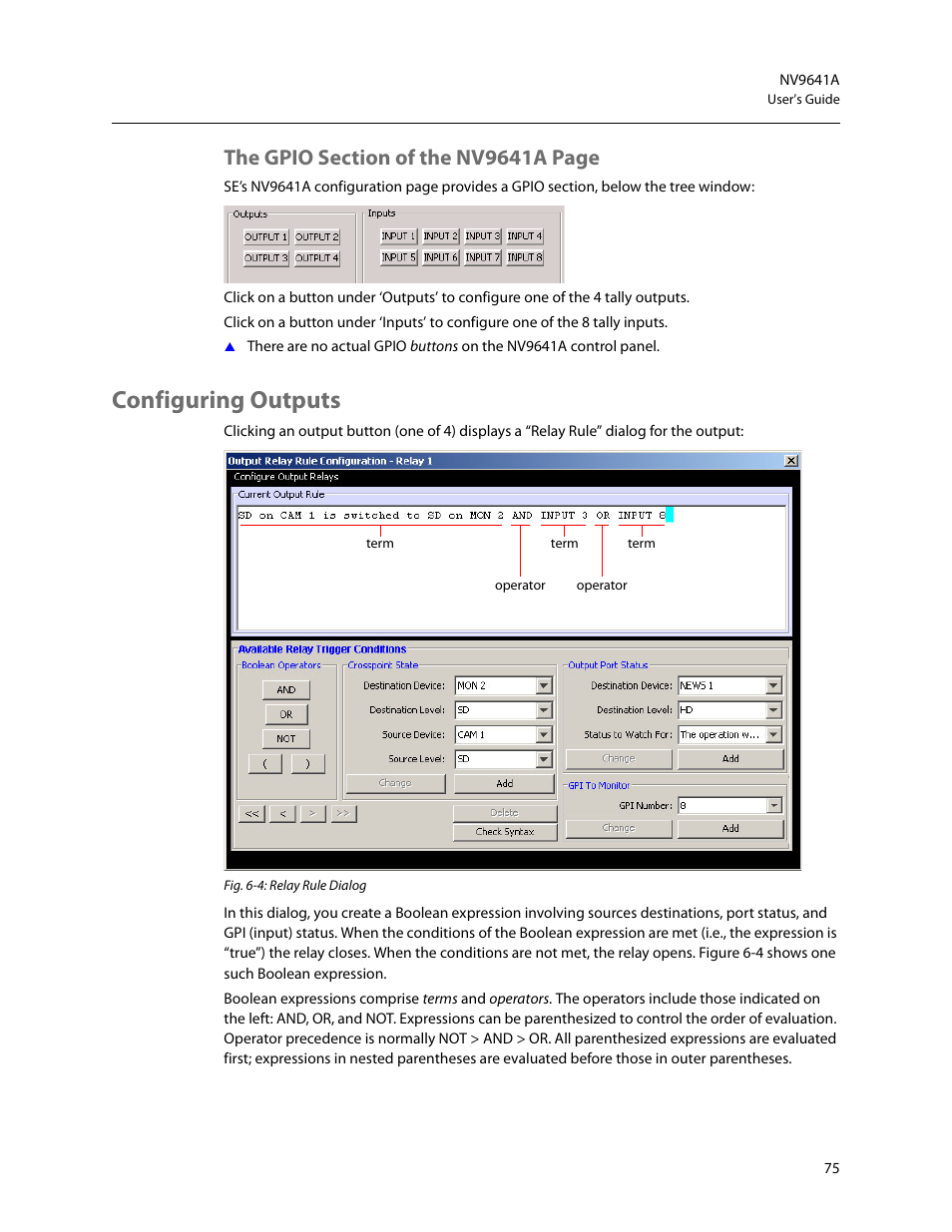 Configuring outputs | Grass Valley NV9641A v.1.0 User Manual | Page 85 / 110