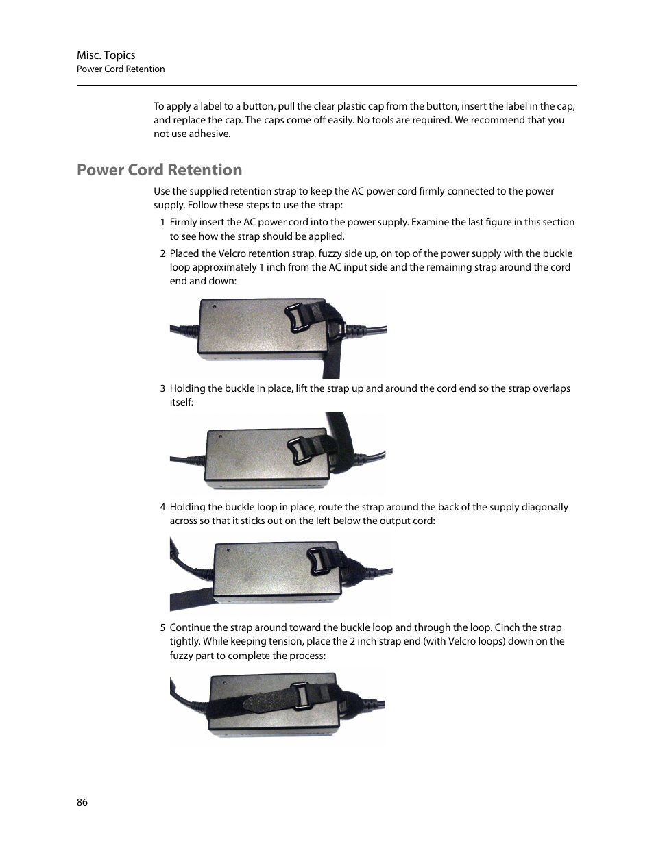 Power cord retention | Grass Valley NV9641A v.1.0 User Manual | Page 96 / 110