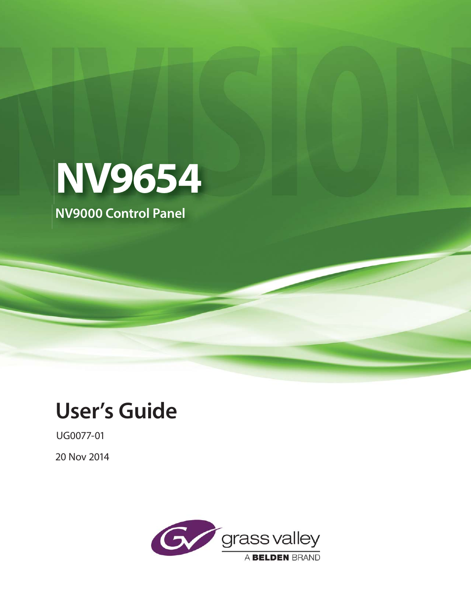 Grass Valley NV9654 v.1.1 User Manual | 118 pages