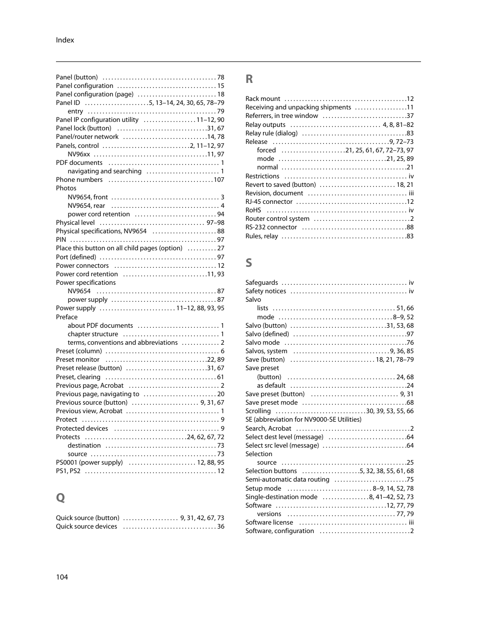 Grass Valley NV9654 v.1.1 User Manual | Page 114 / 118