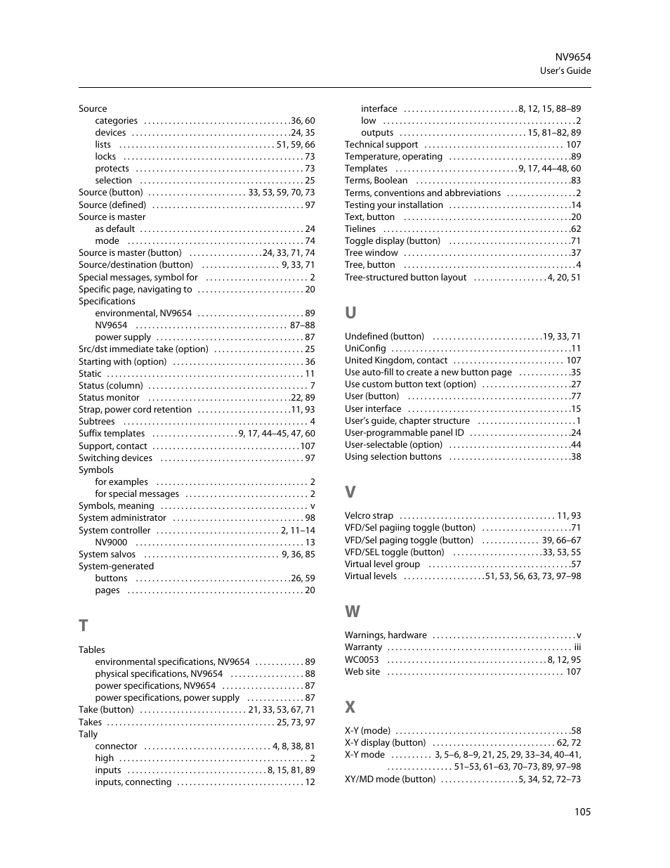 Grass Valley NV9654 v.1.1 User Manual | Page 115 / 118