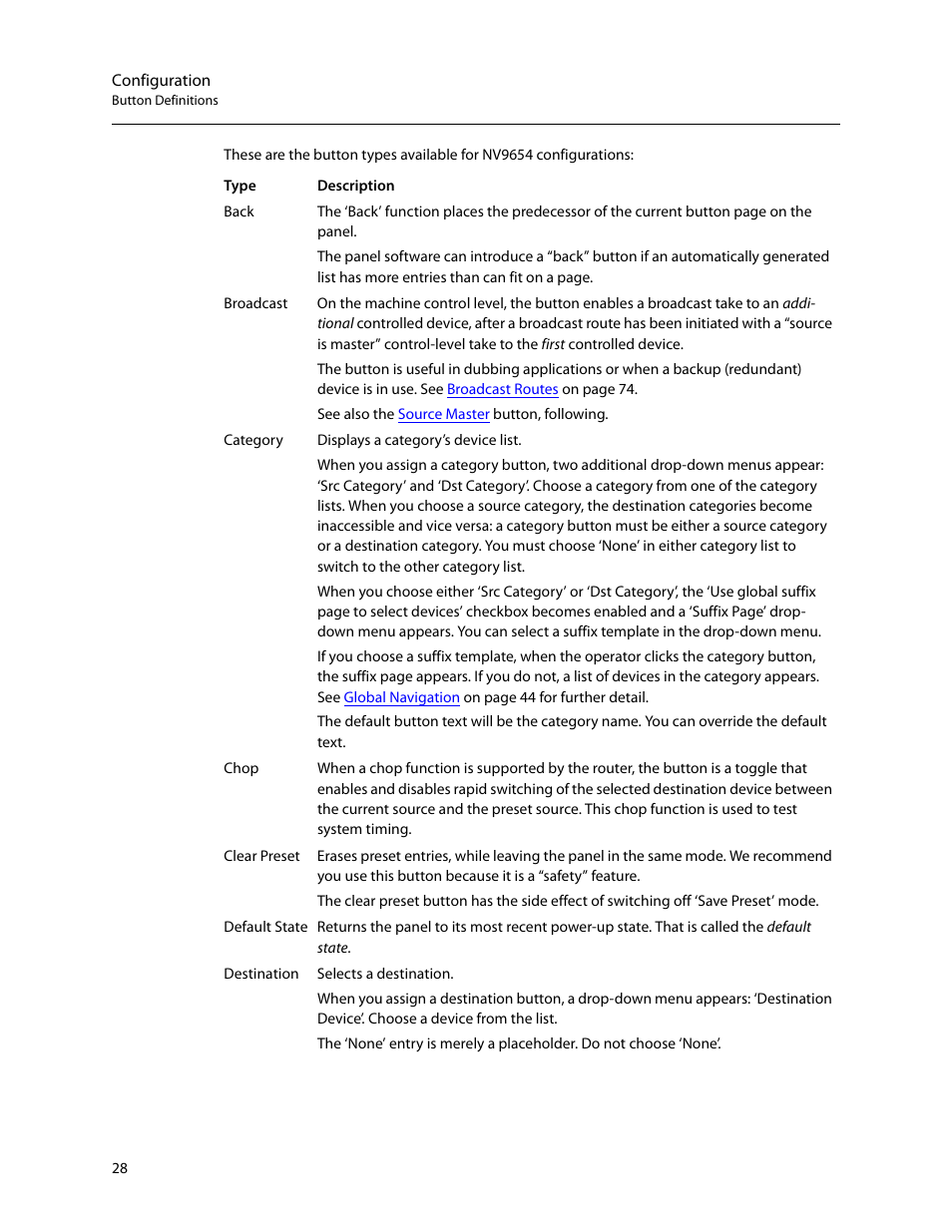 Grass Valley NV9654 v.1.1 User Manual | Page 38 / 118