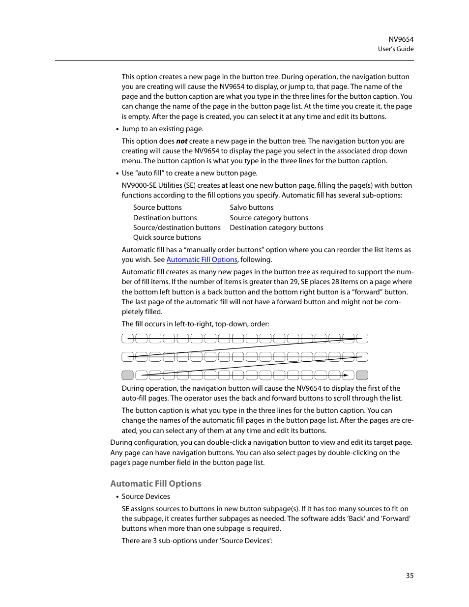 Automatic fill options | Grass Valley NV9654 v.1.1 User Manual | Page 45 / 118