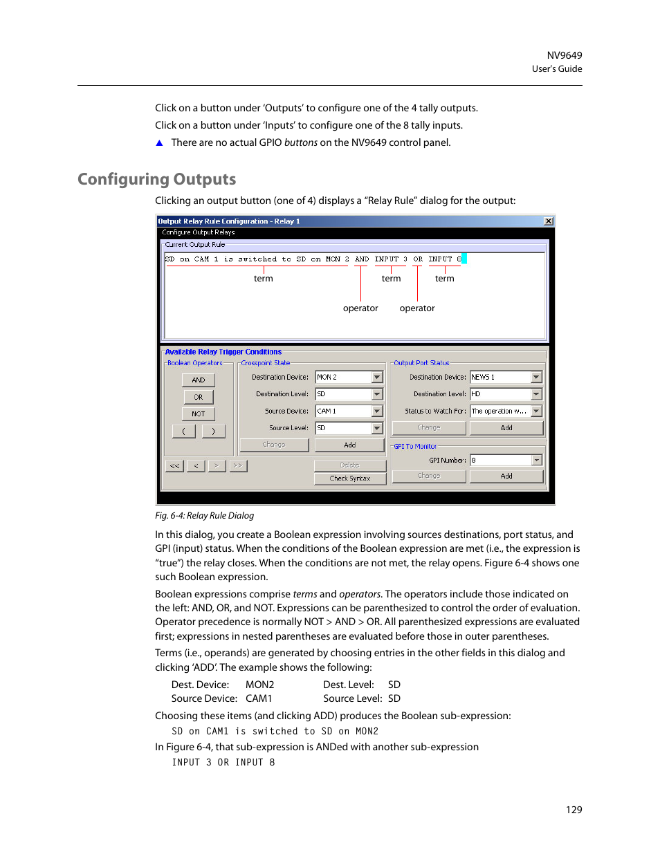 Configuring outputs | Grass Valley NV9649 v.1.1 User Manual | Page 141 / 166