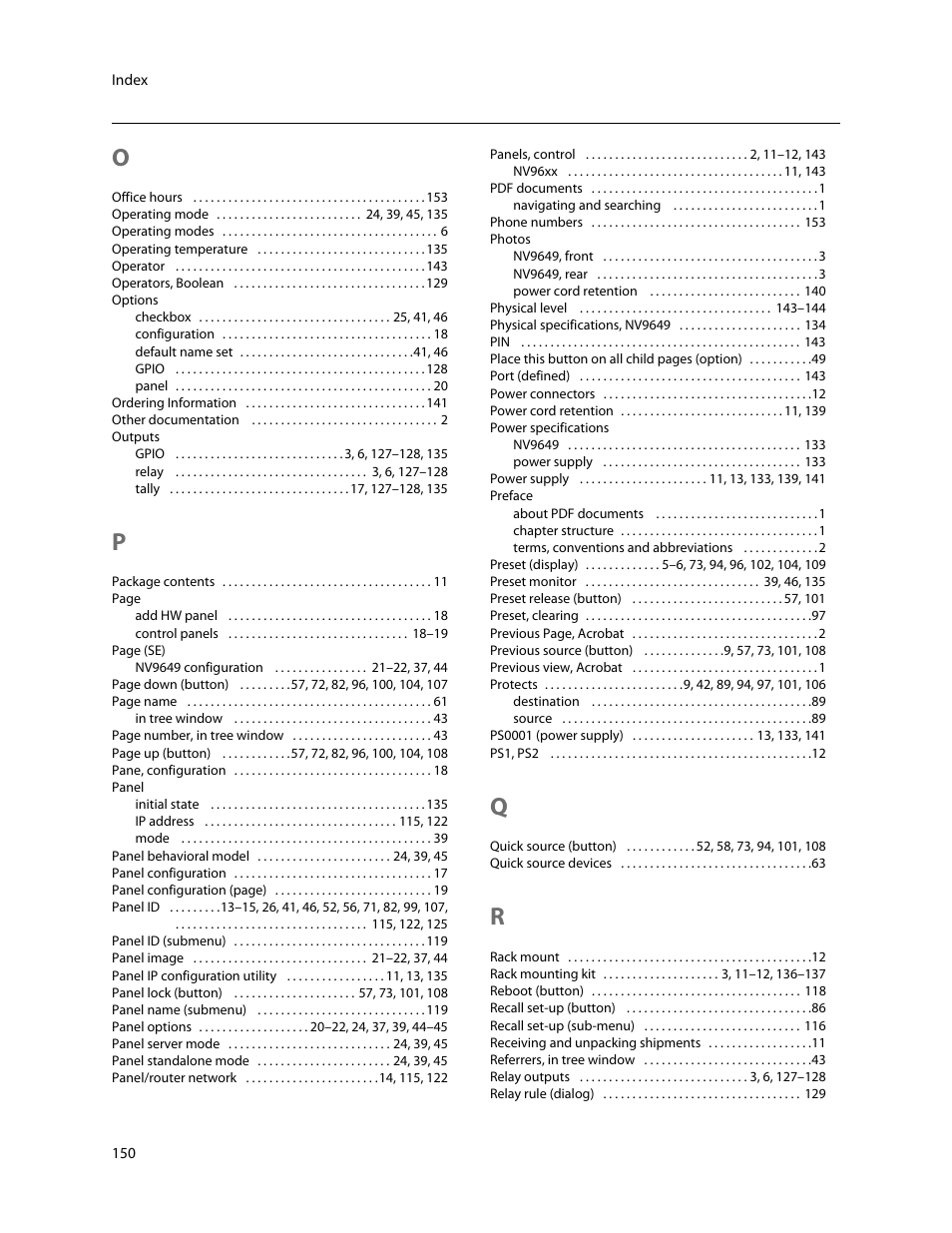 Grass Valley NV9649 v.1.1 User Manual | Page 162 / 166