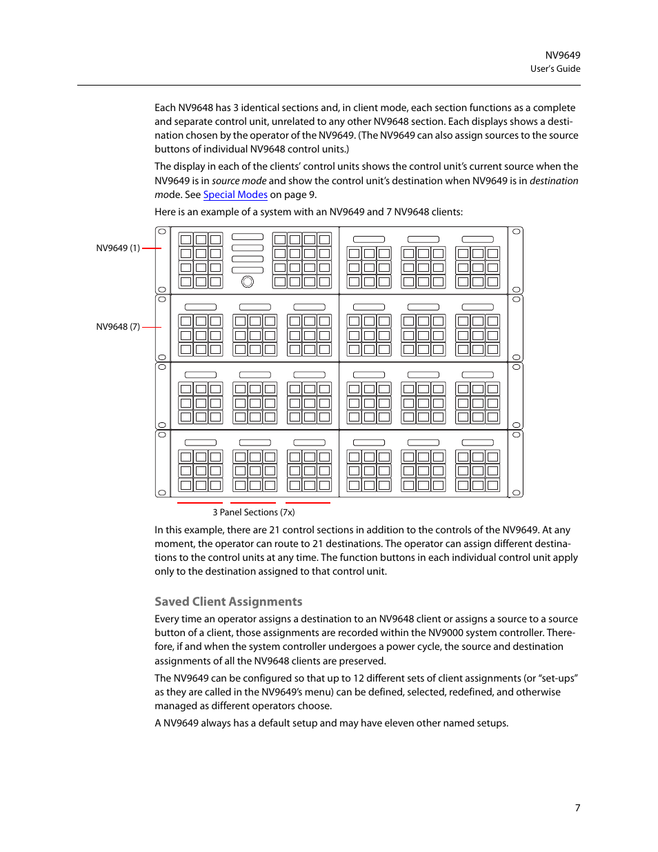 Saved client assignments | Grass Valley NV9649 v.1.1 User Manual | Page 19 / 166
