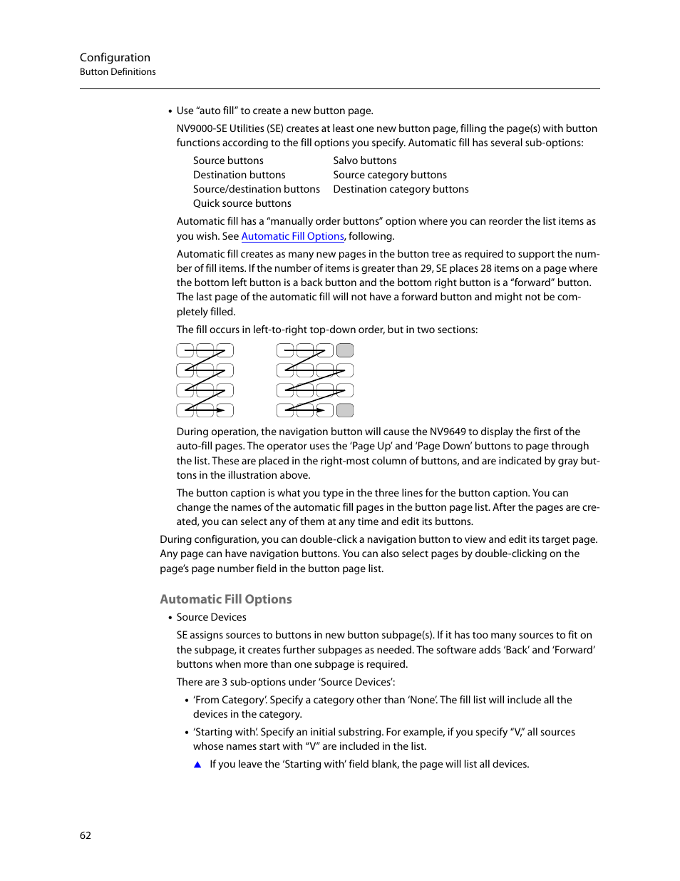 Automatic fill options | Grass Valley NV9649 v.1.1 User Manual | Page 74 / 166