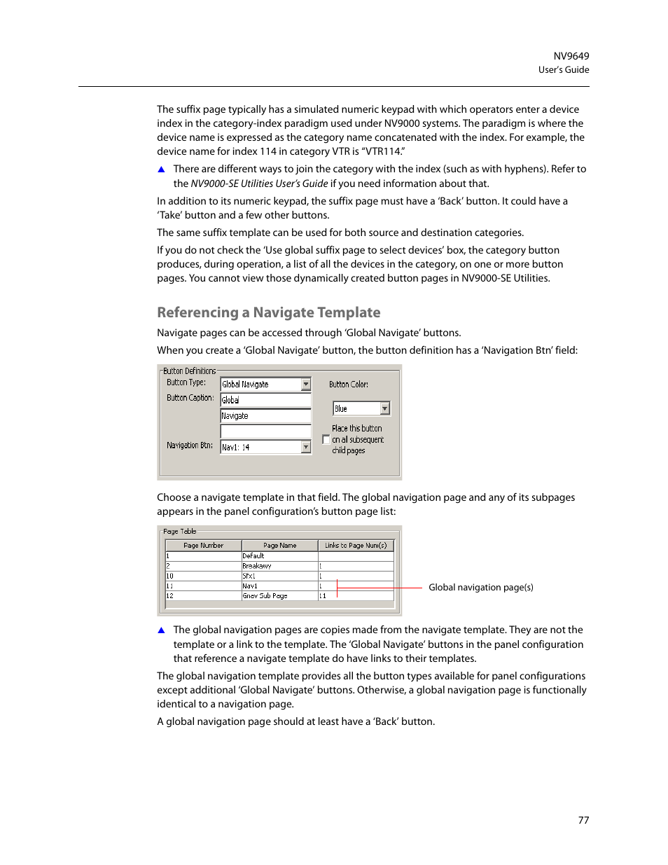 Referencing a navigate template | Grass Valley NV9649 v.1.1 User Manual | Page 89 / 166