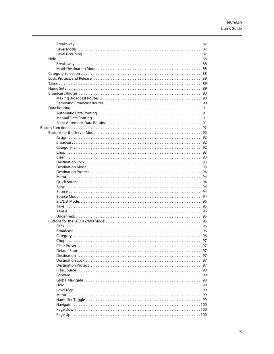 Grass Valley NV9649 v.1.1 User Manual | Page 9 / 166