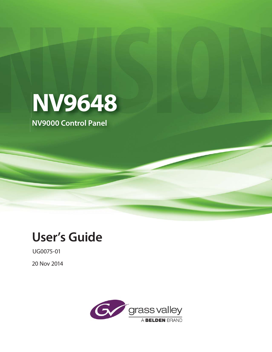 Grass Valley NV9648 v.1.1 User Manual | 112 pages