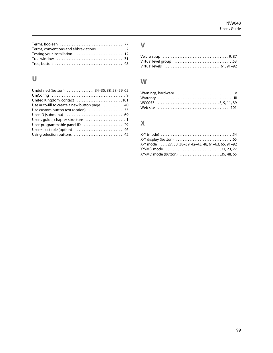 Grass Valley NV9648 v.1.1 User Manual | Page 109 / 112