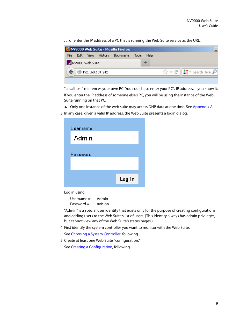 Grass Valley NV9000 Web Suite v.1.2 User Manual | Page 19 / 118