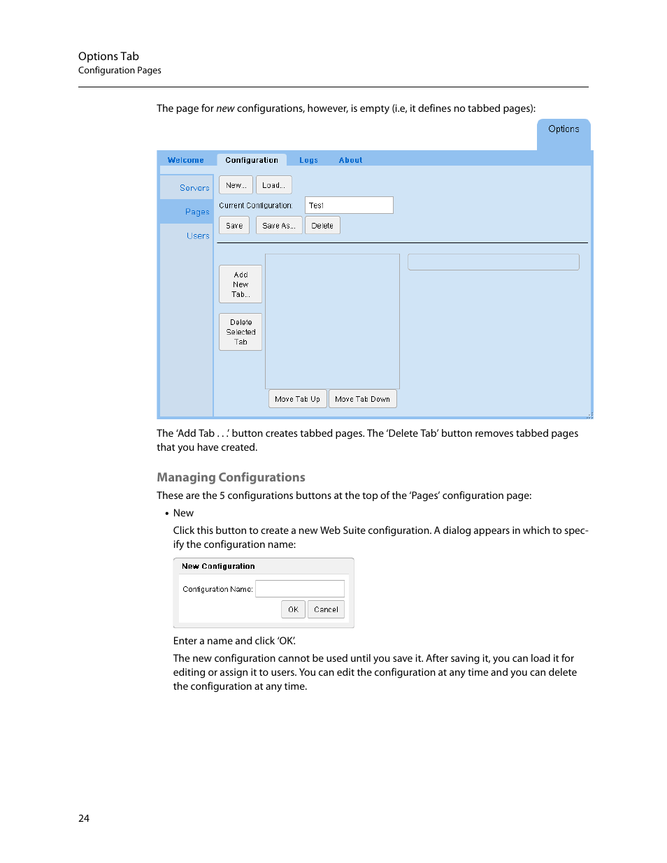 Managing configurations | Grass Valley NV9000 Web Suite v.1.2 User Manual | Page 34 / 118