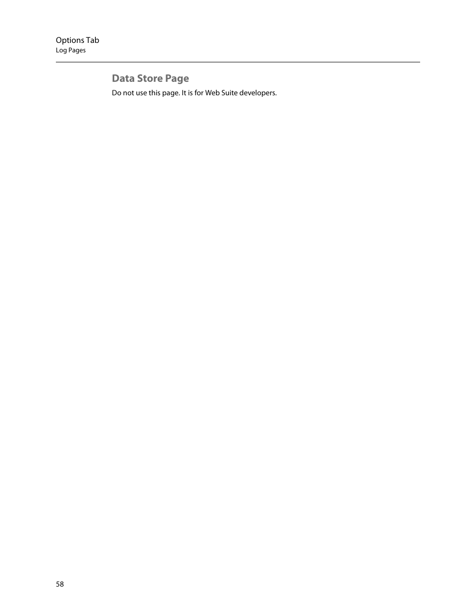 Data store page | Grass Valley NV9000 Web Suite v.1.2 User Manual | Page 68 / 118
