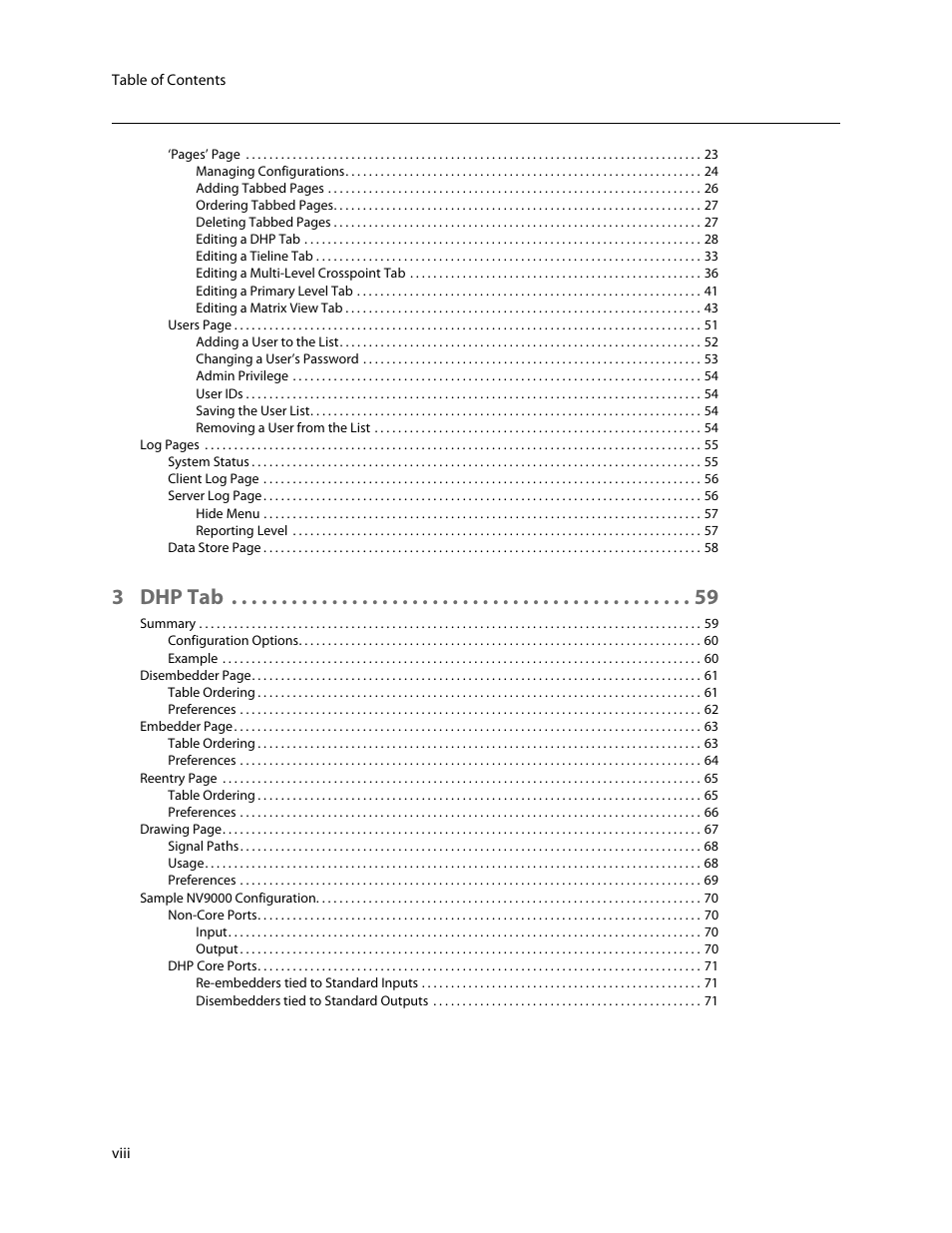 3 dhp tab | Grass Valley NV9000 Web Suite v.1.2 User Manual | Page 8 / 118