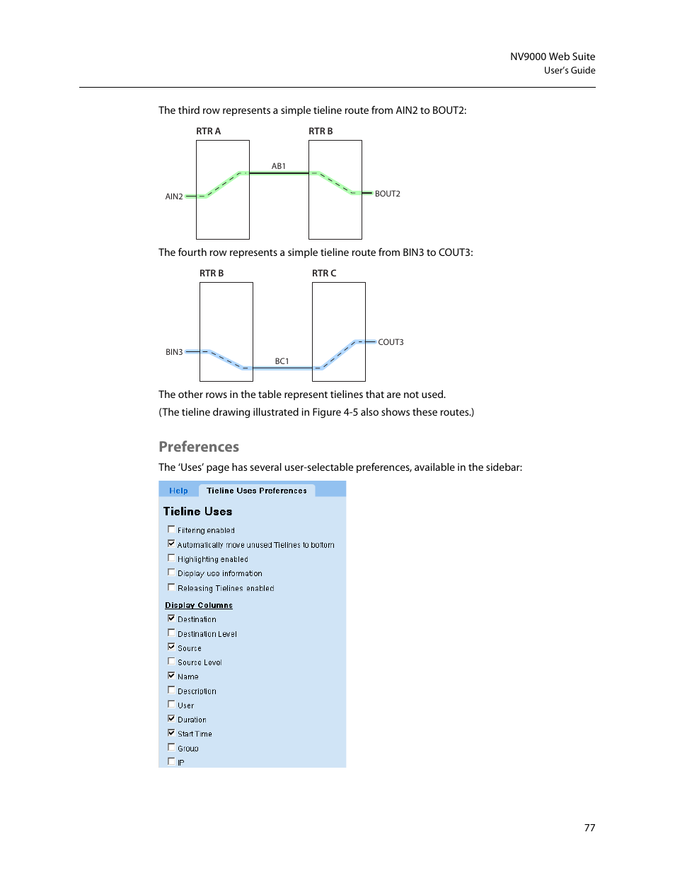 Preferences | Grass Valley NV9000 Web Suite v.1.2 User Manual | Page 87 / 118