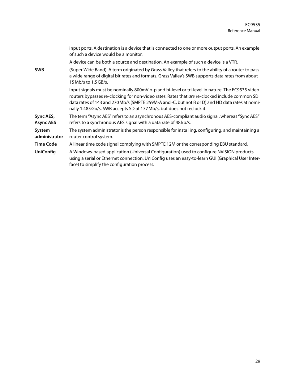 Grass Valley EC9535 v.1.1 User Manual | Page 37 / 44