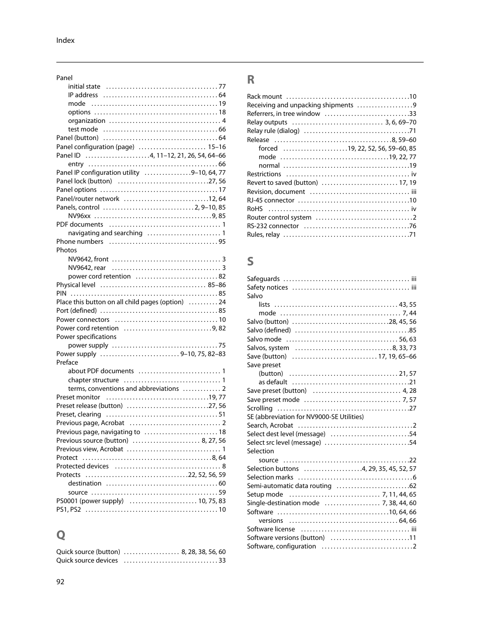 Grass Valley NV9642 v.1.2 User Manual | Page 102 / 106