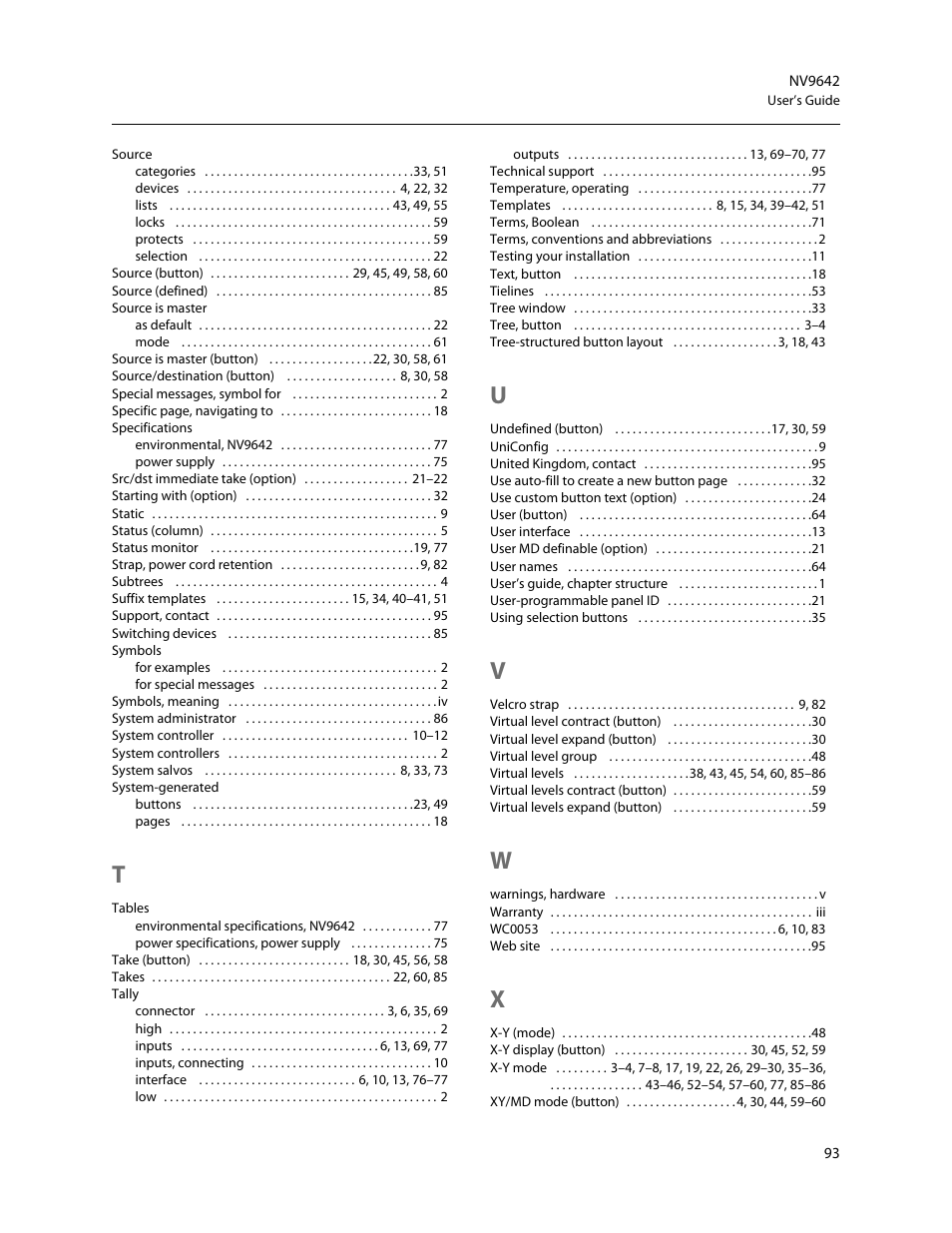 Grass Valley NV9642 v.1.2 User Manual | Page 103 / 106