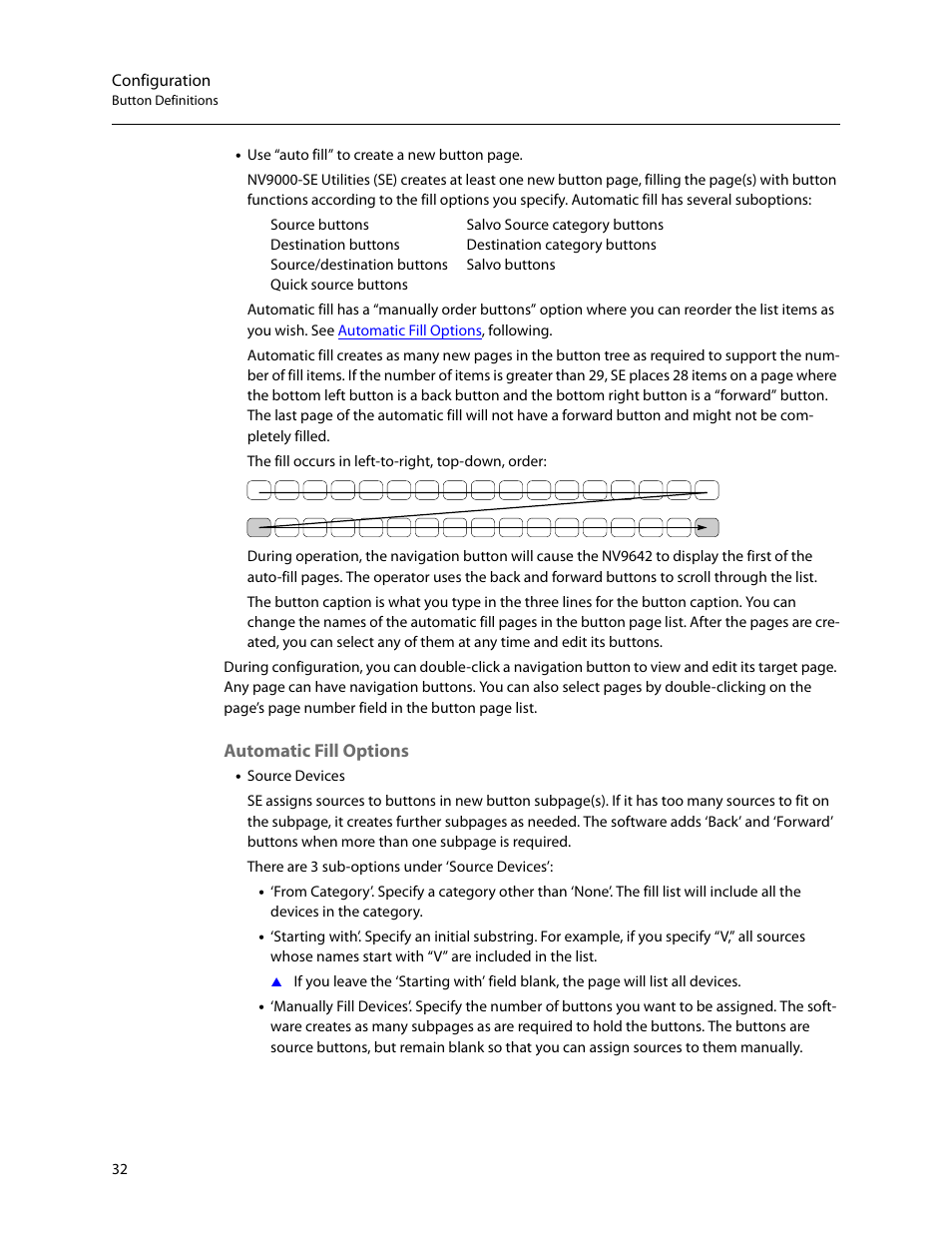 Automatic fill options | Grass Valley NV9642 v.1.2 User Manual | Page 42 / 106