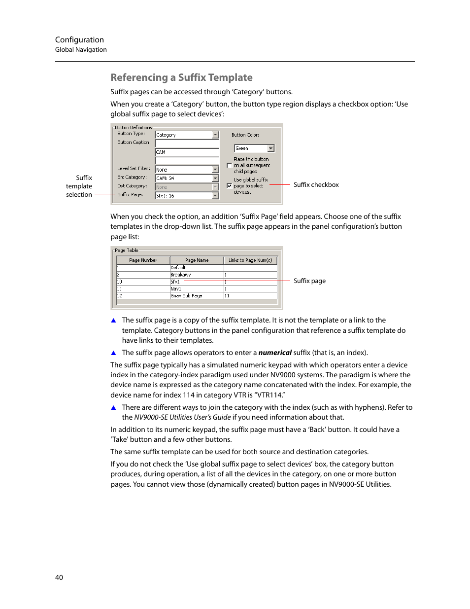 Referencing a suffix template | Grass Valley NV9642 v.1.2 User Manual | Page 50 / 106