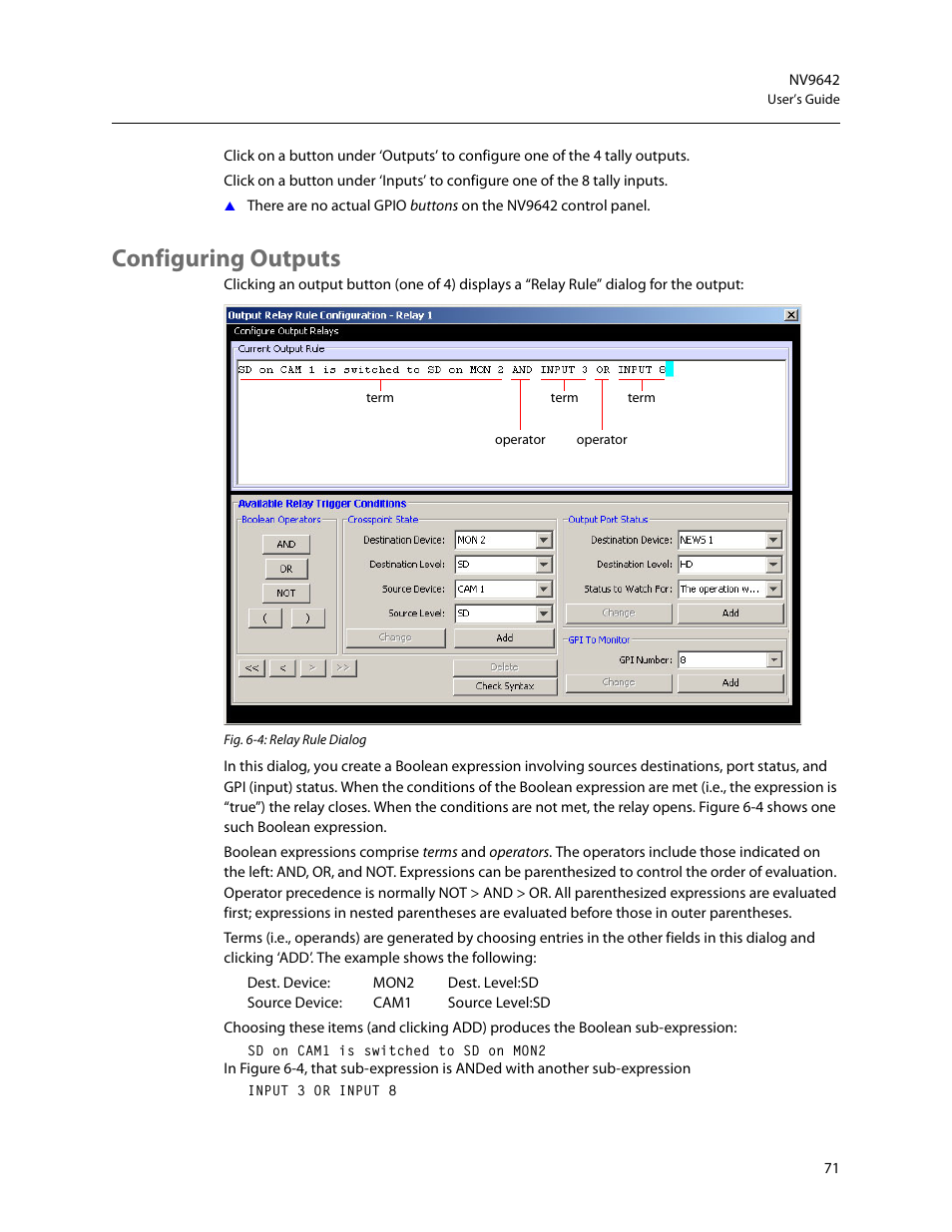 Configuring outputs | Grass Valley NV9642 v.1.2 User Manual | Page 81 / 106
