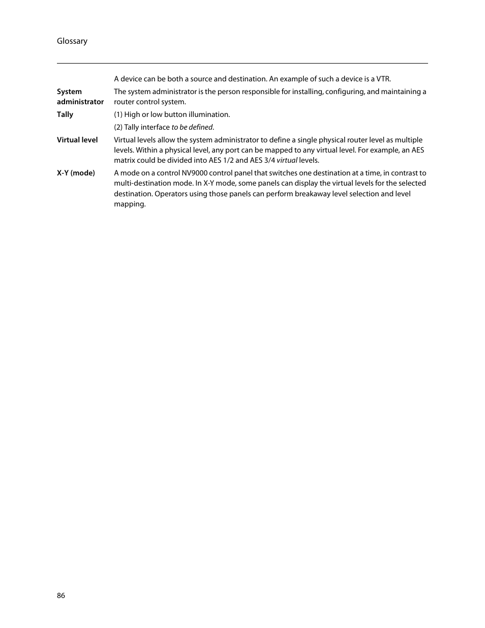 Grass Valley NV9642 v.1.2 User Manual | Page 96 / 106