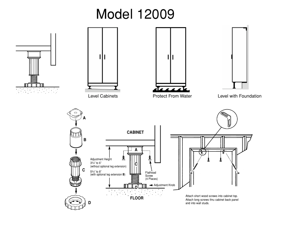 Closet Maid Cabinet 12009 User Manual | 1 page