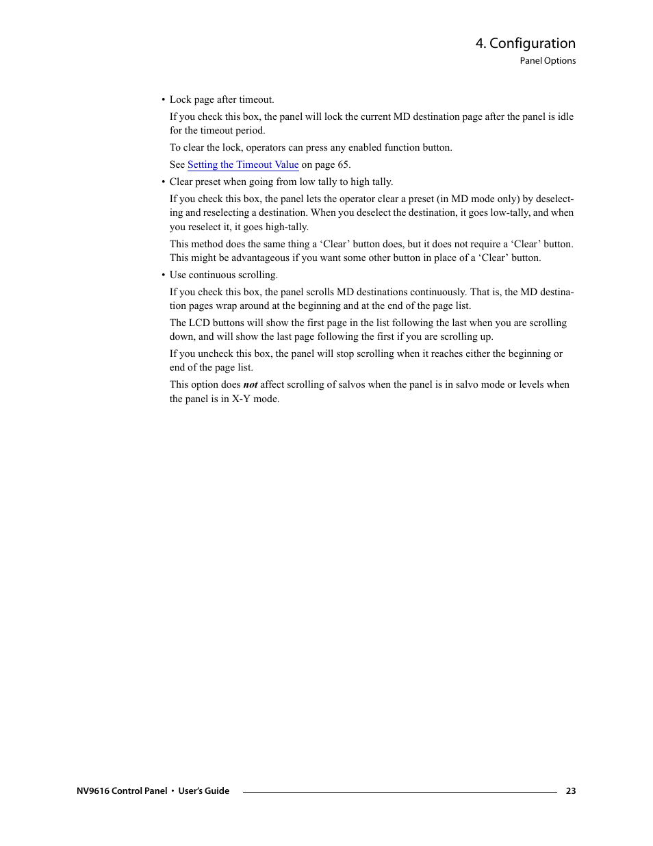 Configuration | Grass Valley NV9608 v.1.0 User Manual | Page 33 / 84