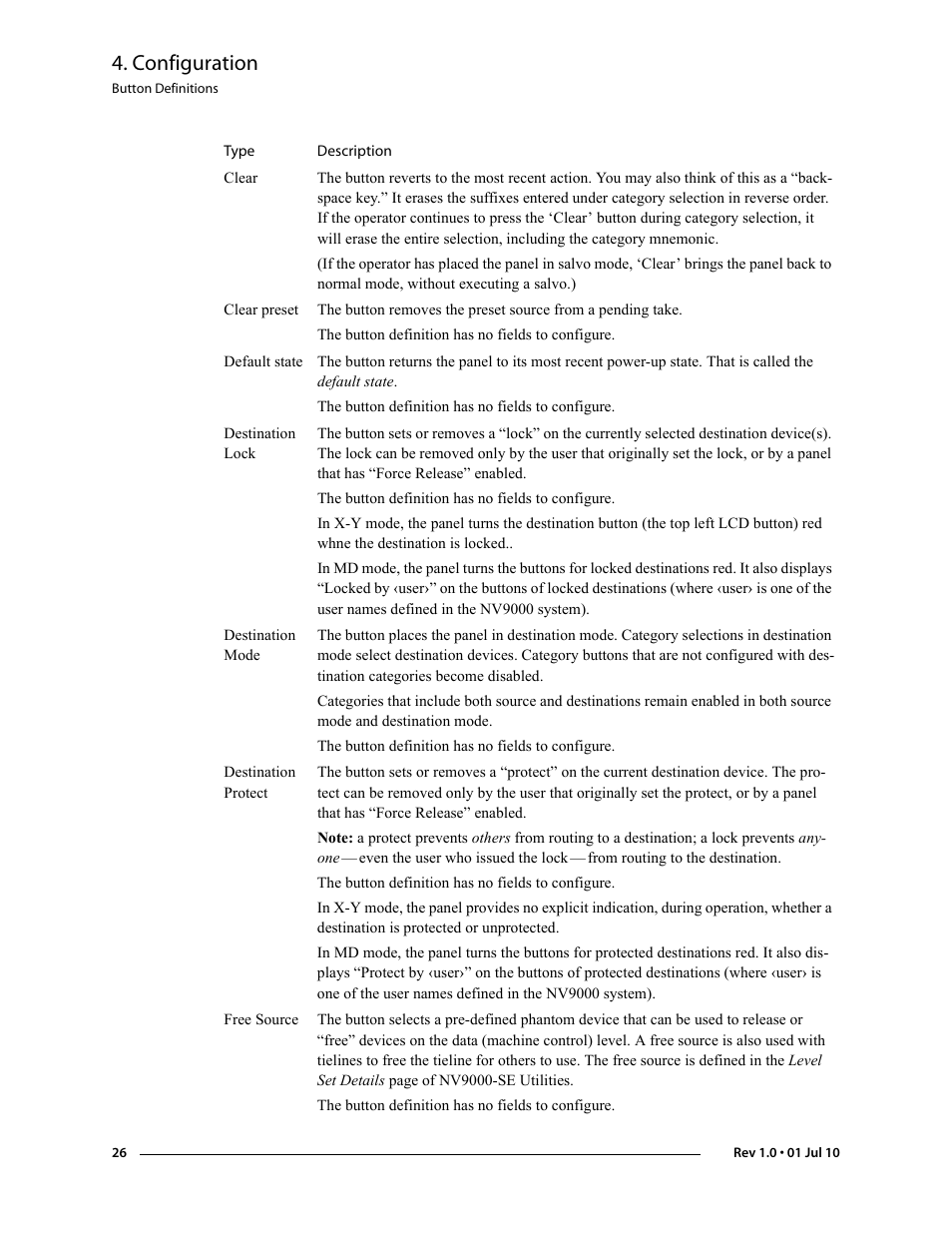 Configuration | Grass Valley NV9608 v.1.0 User Manual | Page 36 / 84