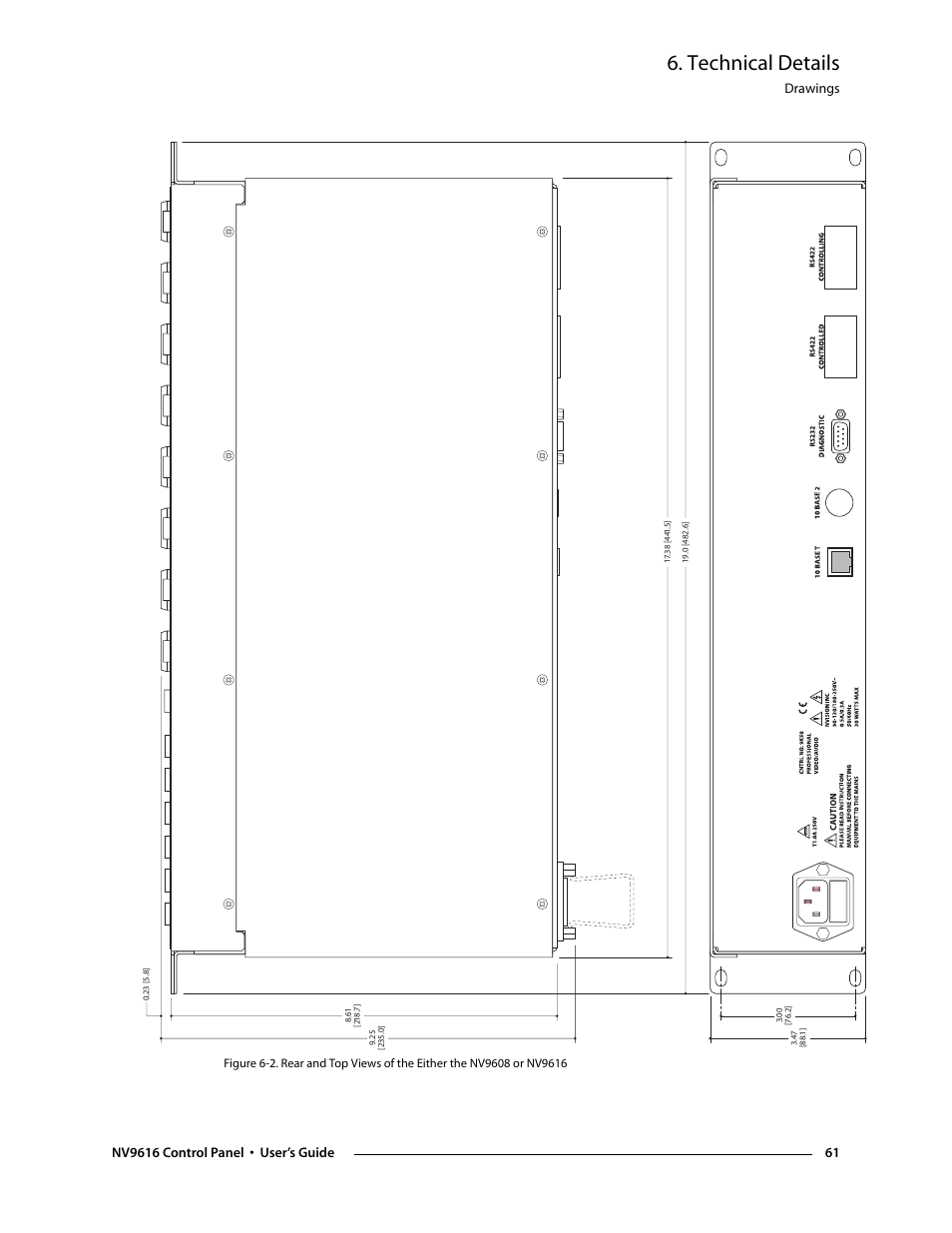 Technical details, Drawings | Grass Valley NV9608 v.1.0 User Manual | Page 71 / 84