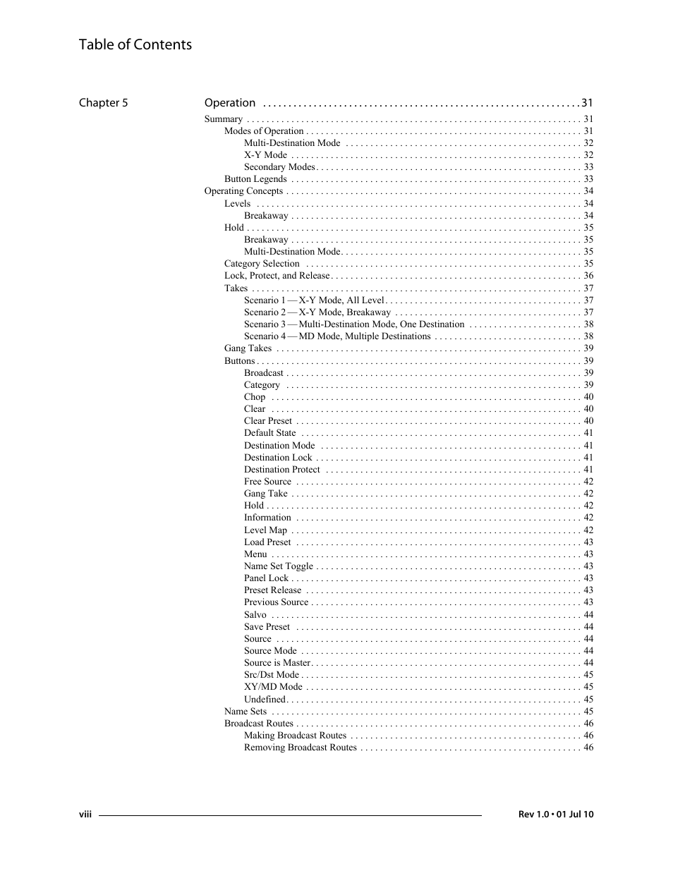 Grass Valley NV9608 v.1.0 User Manual | Page 8 / 84