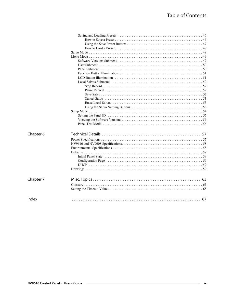 Grass Valley NV9608 v.1.0 User Manual | Page 9 / 84