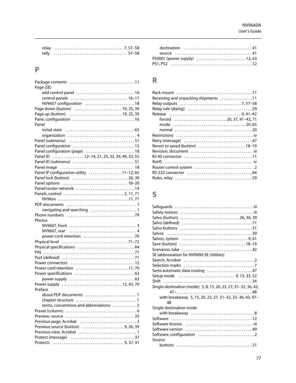 Grass Valley NV9607 v.1.1 User Manual | Page 87 / 90