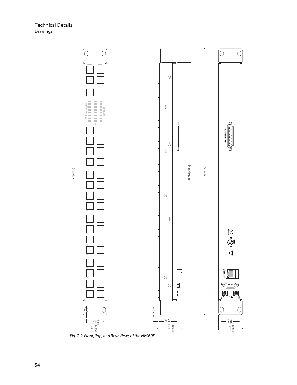 Technical details | Grass Valley NV9605 v.1.1 User Manual | Page 64 / 74