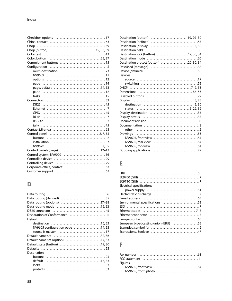 Grass Valley NV9605 v.1.1 User Manual | Page 68 / 74