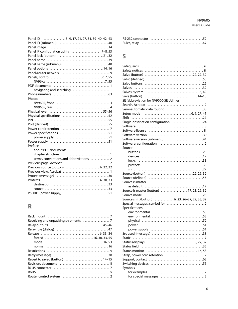 Grass Valley NV9605 v.1.1 User Manual | Page 71 / 74