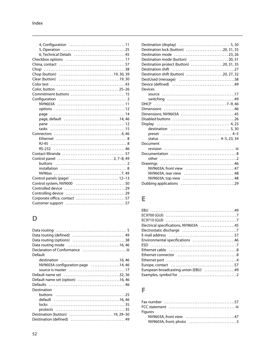 Grass Valley NV9603A v.1.1 User Manual | Page 62 / 68