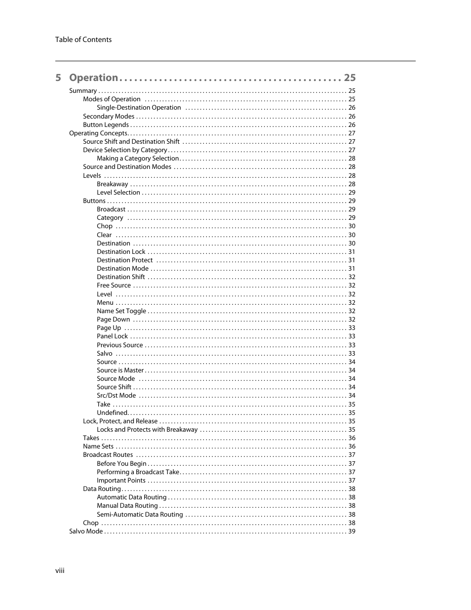 5 operation | Grass Valley NV9603A v.1.1 User Manual | Page 8 / 68