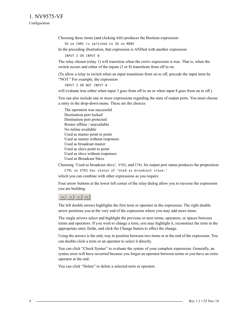 Nv9575-vf | Grass Valley NV9575-VF v.1.1 Nov 25 2014 User Manual | Page 4 / 12