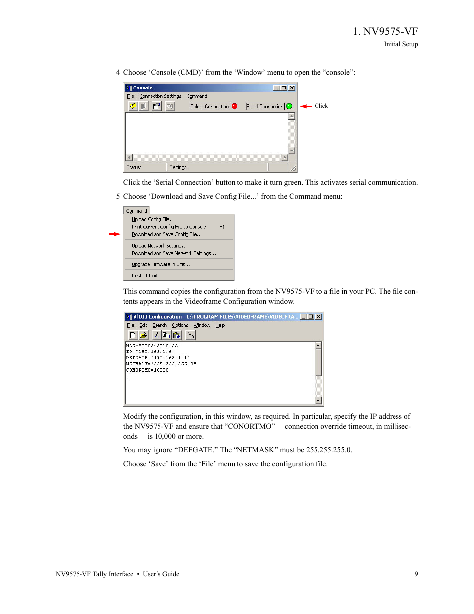 Nv9575-vf | Grass Valley NV9575-VF v.1.1 Nov 25 2014 User Manual | Page 9 / 12