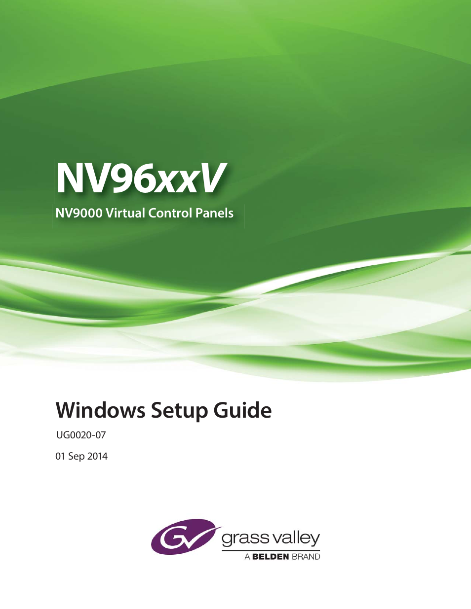 Grass Valley NV96xxV Windows v.1.7 User Manual | 22 pages