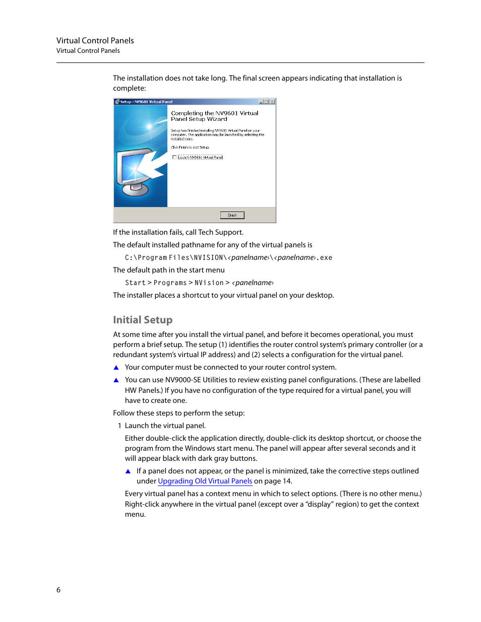 Initial setup | Grass Valley NV96xxV Windows v.1.7 User Manual | Page 10 / 22