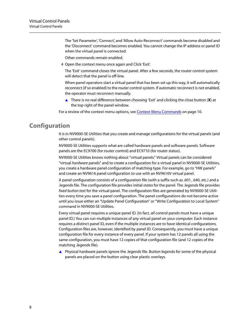 Configuration | Grass Valley NV96xxV Windows v.1.7 User Manual | Page 12 / 22
