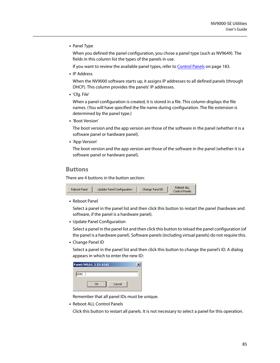 Buttons | Grass Valley NV9000-SE v.5.0 User Manual | Page 103 / 540