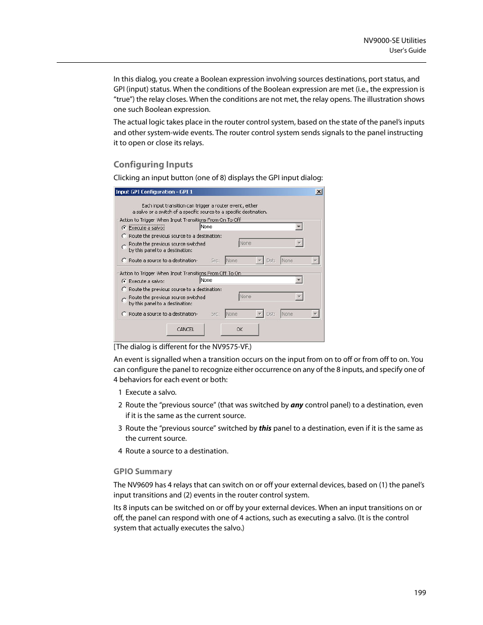 Configuring inputs | Grass Valley NV9000-SE v.5.0 User Manual | Page 217 / 540