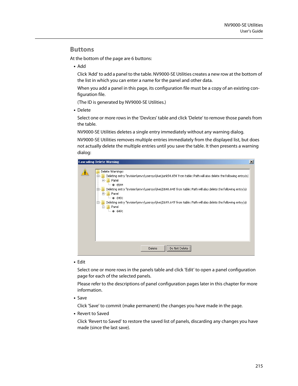 Buttons | Grass Valley NV9000-SE v.5.0 User Manual | Page 233 / 540