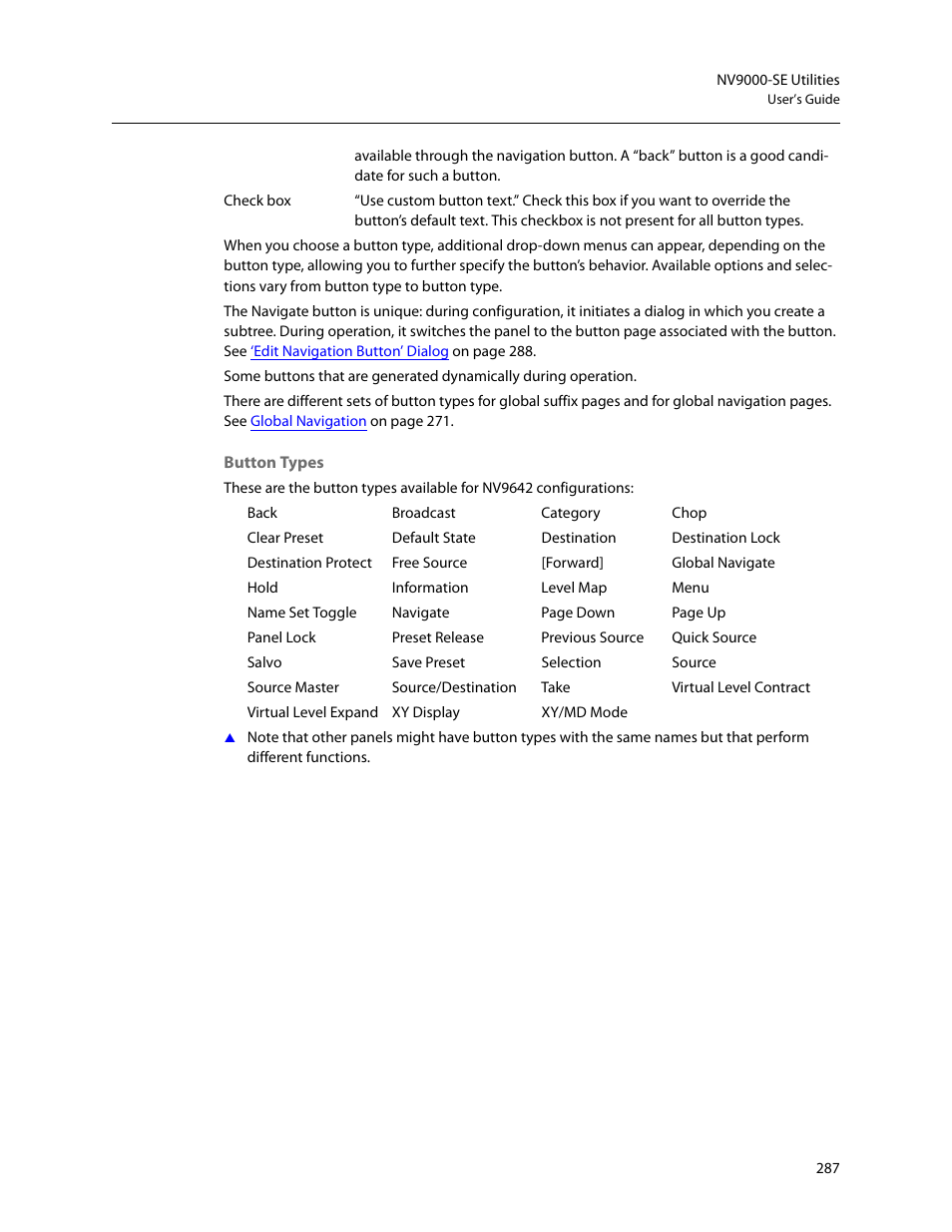 Grass Valley NV9000-SE v.5.0 User Manual | Page 305 / 540