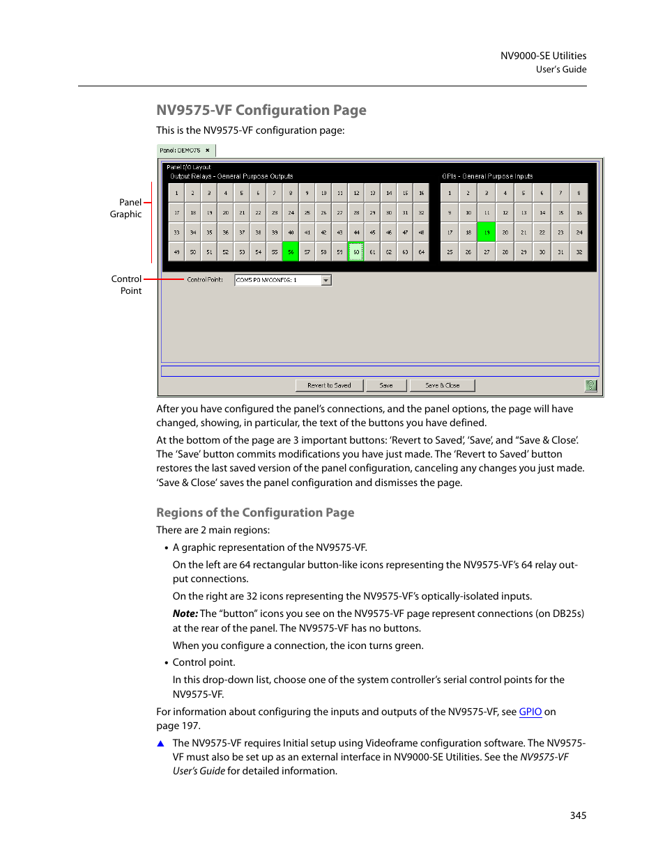 Nv9575-vf configuration page | Grass Valley NV9000-SE v.5.0 User Manual | Page 363 / 540